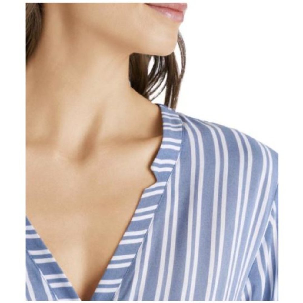 Hanro Sleep & Lounge Woven Viscose Long Sleeve Top - Picture 2 of 3